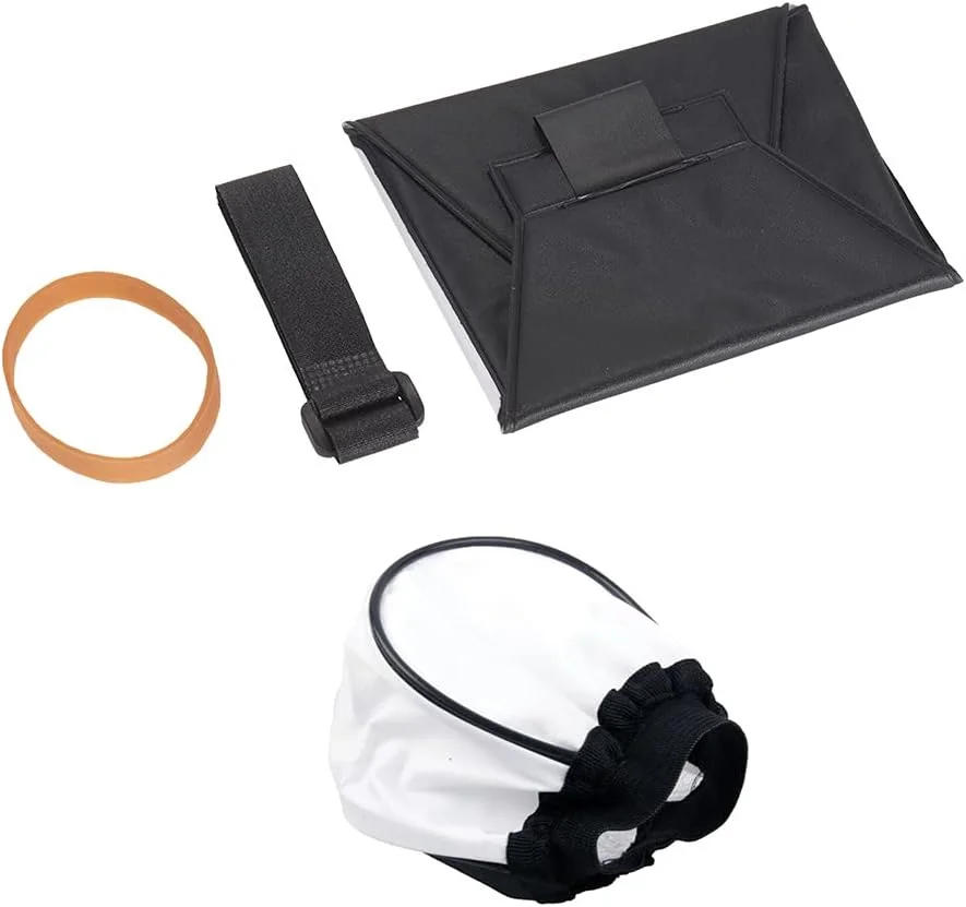 نرم کننده نور فلاش عکاسی قابل حمل، پارچه نرم کننده یونیورسال جایگزین برای فلاش های اسپیدلایت دوربین های DSLR