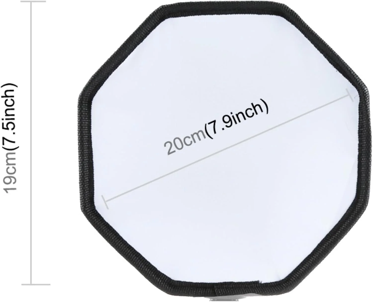 نرم کننده نور فلاش قابل حمل، سافت باکس هشت ضلعی 20 سانتی متری، پنل نور ویدئویی، سافت باکس تاشو برای دوربین