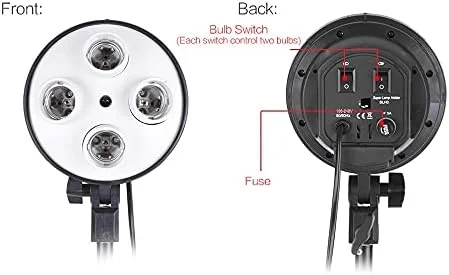 کیت نورپردازی سافت باکس تکی Powerpak SL-4BS | کیت نور استودیویی 4 لامپ LED | پایه نورپردازی 2.6 متری | تجهیزات عکاسی و فیلمبرداری استودیویی