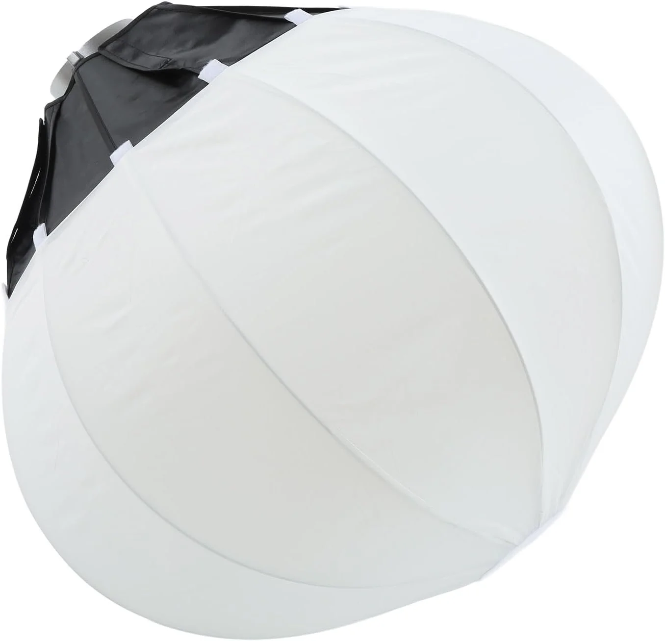 سافت باکس کروی شکل تاشو به سبک فانوسی با مانت، پارچه سافت باکس نور ملایم حرفه ای برای پخش زنده، فیلم میکرو، مشکی، 1 عدد کیف ذخیره سازی (65 سانتی متر)