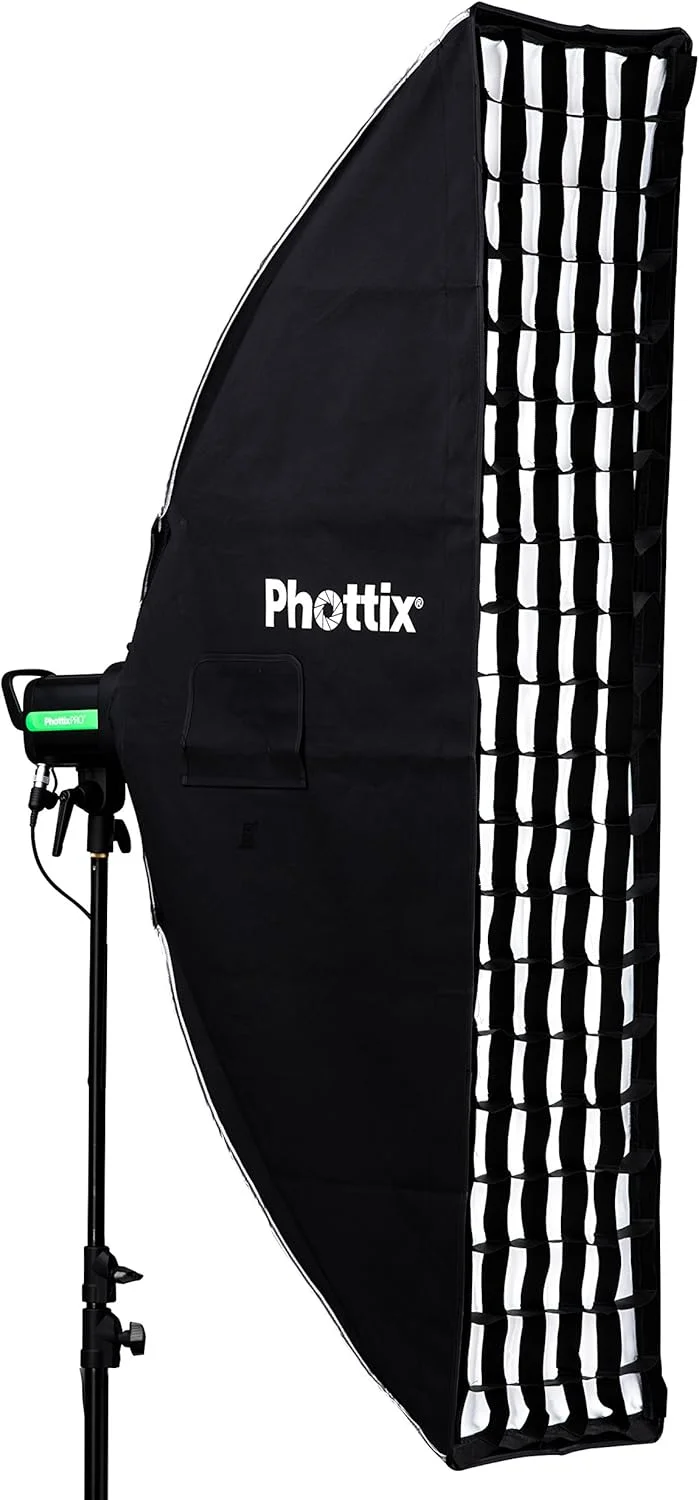 نورپردازی نواری دوربین Phottix SOLAS سافت باکس SOLAS با گرید 35,6 x 139,7 سانتی متر (35 x 140)، مشکی (ph82617)