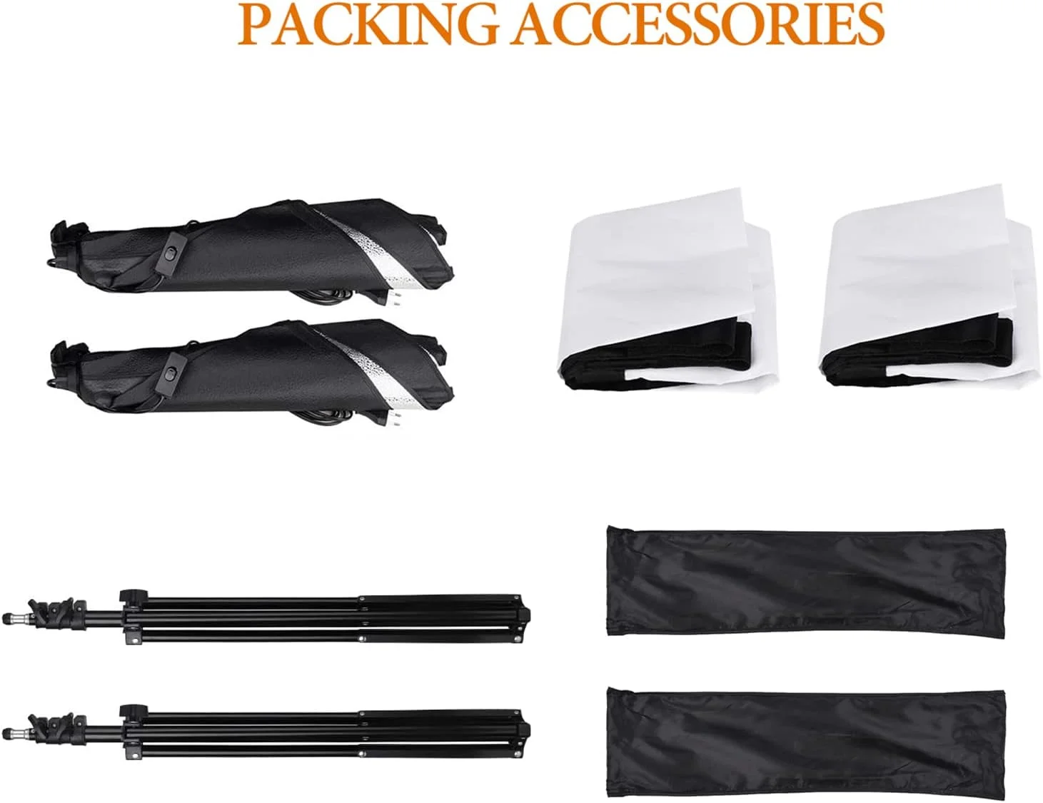 کیت سافت باکس عکاسی استودیویی با پایه سه پایه فلزی 2 متری 50x70 سانتی متری برای پخش زنده، عکس پرتره، محصول و فیلم