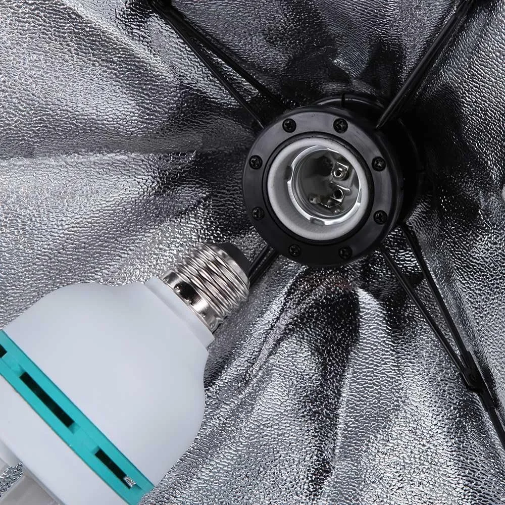 کیت نورپردازی سافت باکس عکاسی با پایه پس زمینه استودیو تجهیزات عکس و فیلم 2 عدد لامپ 125 واتی تک سوکت نور چادر محصول پرتره