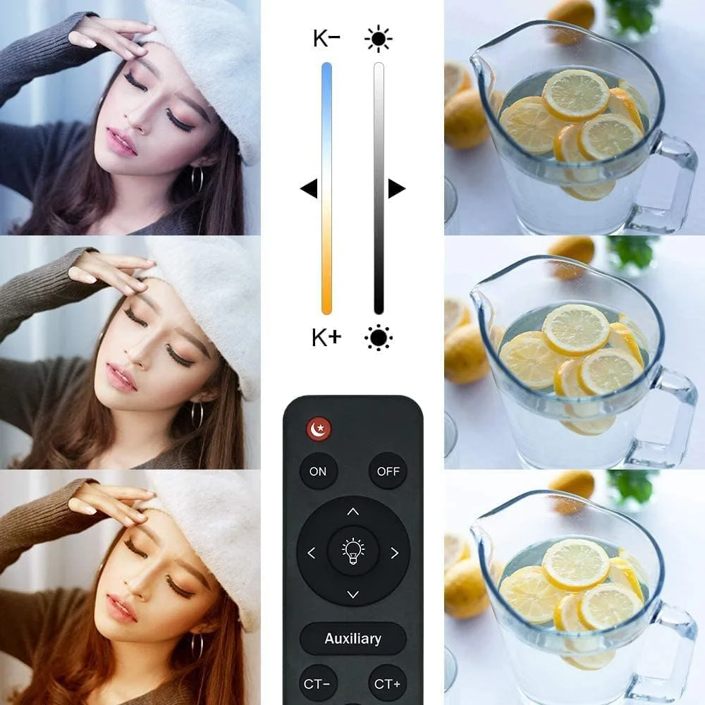 کیت نورپردازی سافت باکس عکاسی با لامپ ال ای دی 380 وات 3 رنگ 3000K-7500K با کنترل از راه دور، سافت باکس نور 360 درجه، 1 * پایه نور 2 متری، برای نور استودیویی برای عکاسی/پخش زنده/ضبط ویدیو