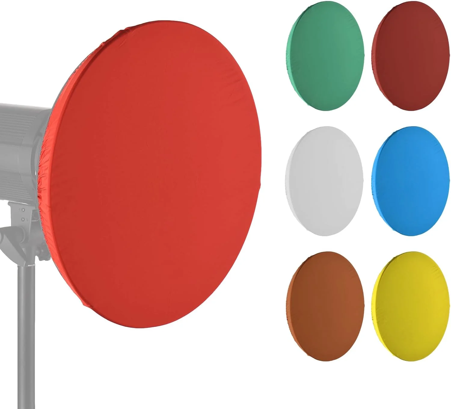 ۷ عدد پارچه سایه روشن کننده نور عکاسی سازگار با رفلکتور استاندارد مانت بوون استودیویی