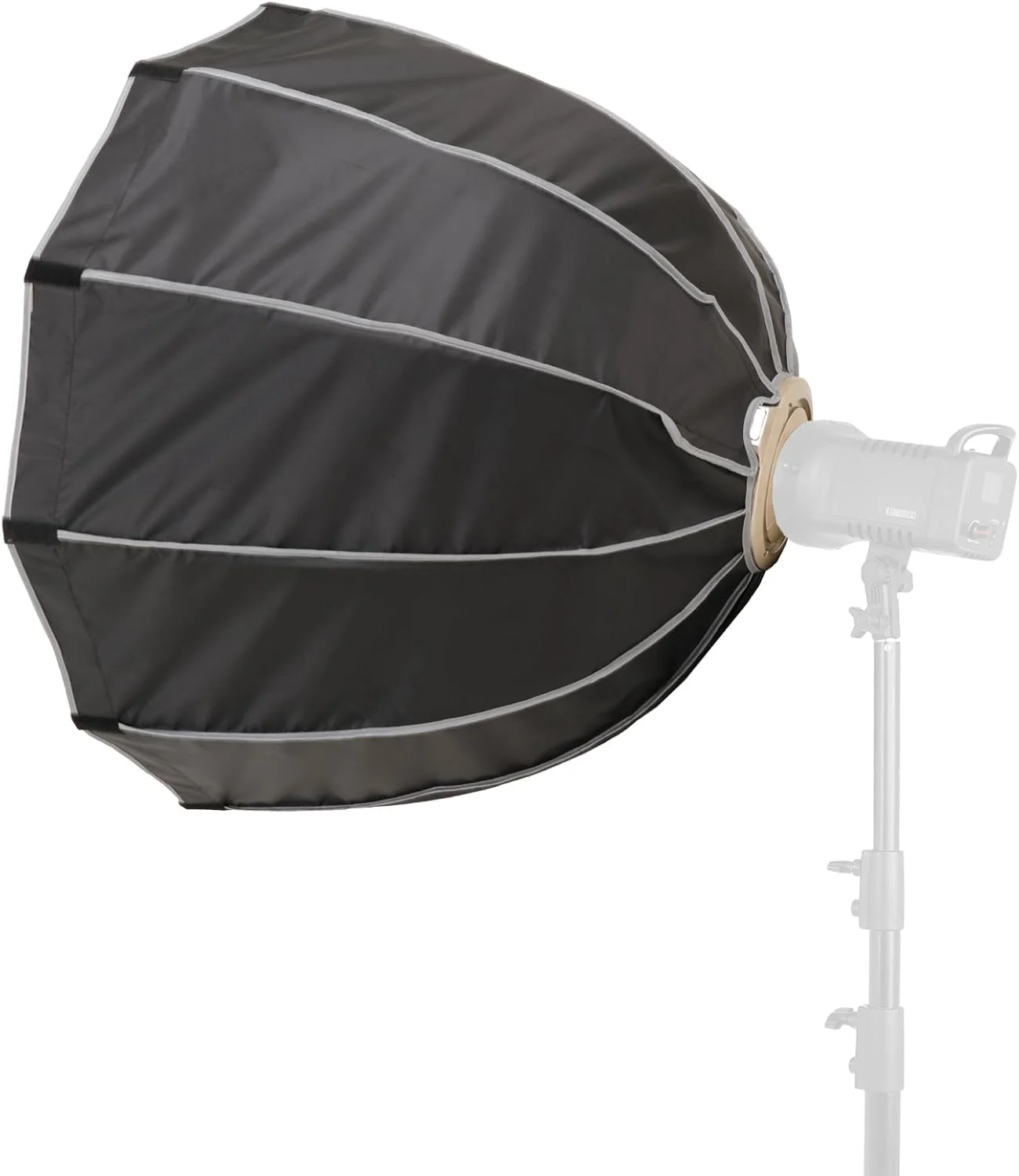 نرم باکس سهمی شکل تاشو Pepisky با مانت بوون و شبکه لانه زنبوری برای استودیو عکاسی، پرتره و پخش زنده - 120 سانتی متر