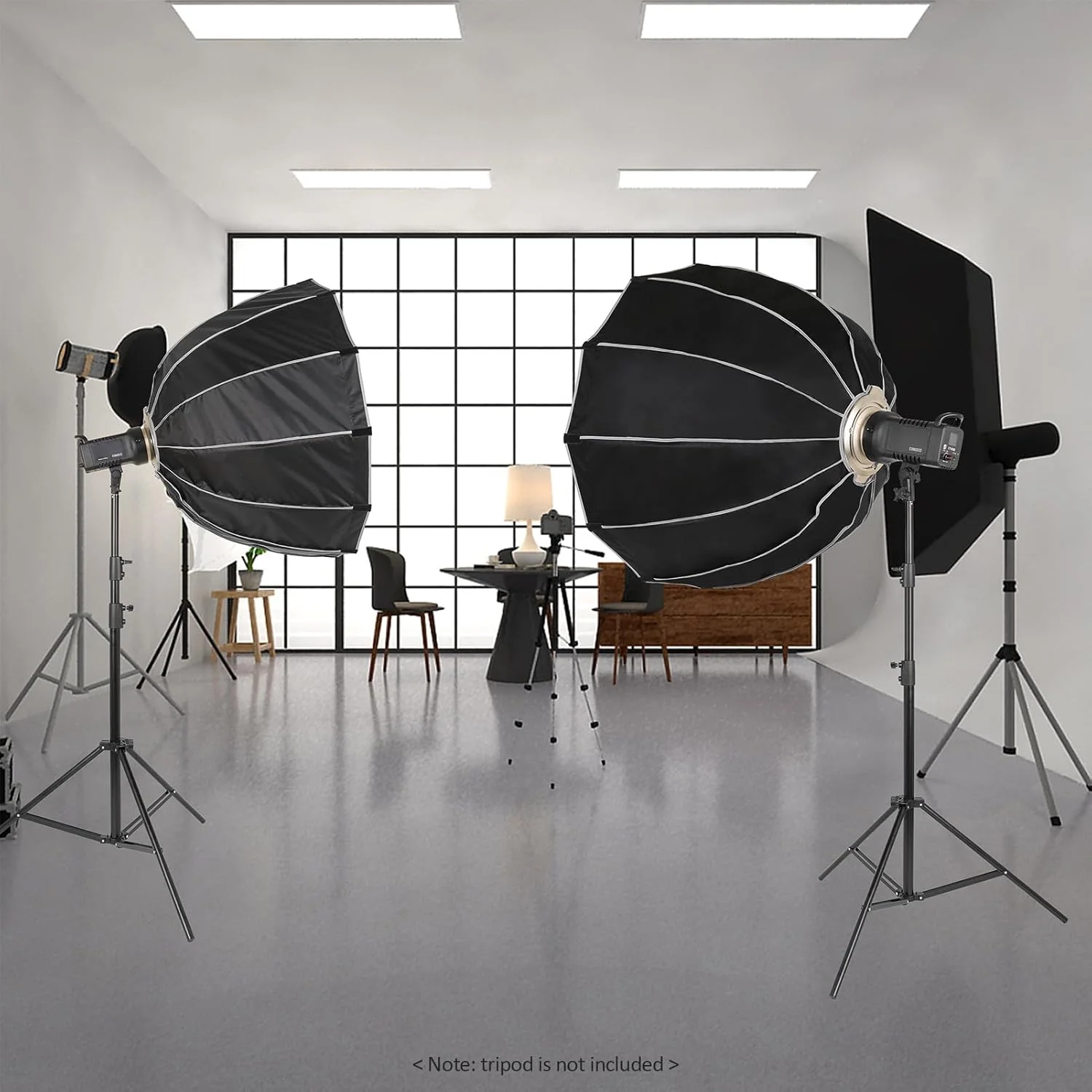 نرم باکس سهمی شکل تاشو Pepisky با مانت بوون و شبکه لانه زنبوری برای استودیو عکاسی، پرتره و پخش زنده - 120 سانتی متر