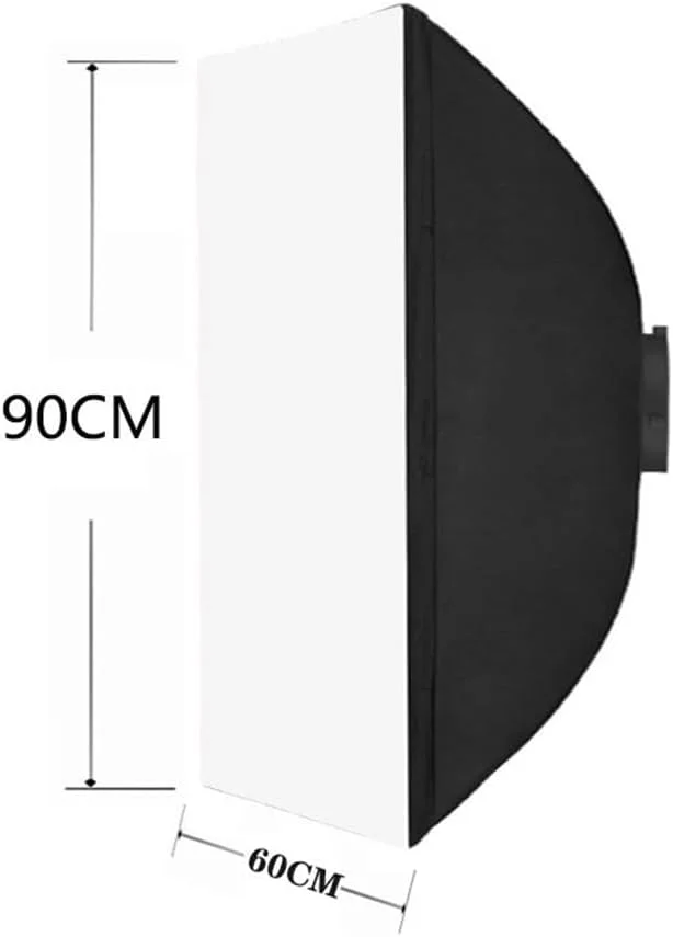 نرم باکس مستطیلی 60 * 90 سانتی متر با مانت بوئنز، پارچه جداشدنی و کیف حمل برای عکاسی استودیویی، پرتره و تولید محتوای زنده