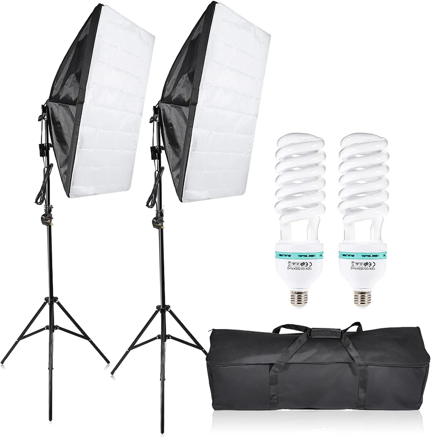 کیت نورپردازی پپیسکی، استودیو عکاسی مکعبی سافت باکس چتری تجهیزات عکس و فیلم ۲ * لامپ ۱۳۵ وات ۲ * پایه سه پایه ۲ * سافت باکس ۱ * کیف حمل برای عکس برداری از محصول و چهره