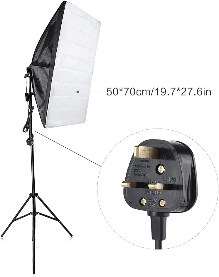 کیت نورپردازی پپیسکی، استودیو عکاسی مکعبی سافت باکس چتری تجهیزات عکس و فیلم ۲ * لامپ ۱۳۵ وات ۲ * پایه سه پایه ۲ * سافت باکس ۱ * کیف حمل برای عکس برداری از محصول و چهره