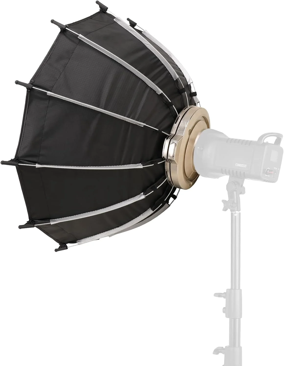 نرم باکس سهموی تاشو HELEMIY با مانت بوون و شبکه لانه زنبوری برای استودیو عکاسی، عکاسی پرتره و پخش زنده - 45 سانتی متر