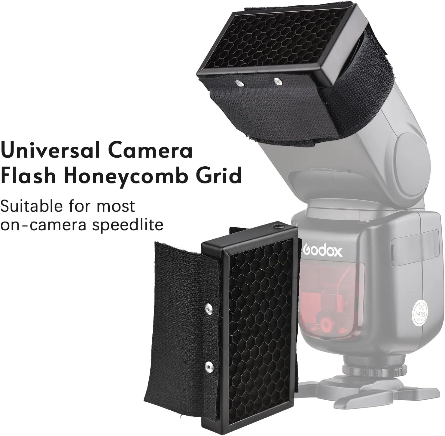 هدایتگر نور لانه زنبوری OUNA، جایگزین فلزی توری لانه زنبوری فلاش دوربین جهانی برای نصب آسان اسپیدلایت Yongnuo