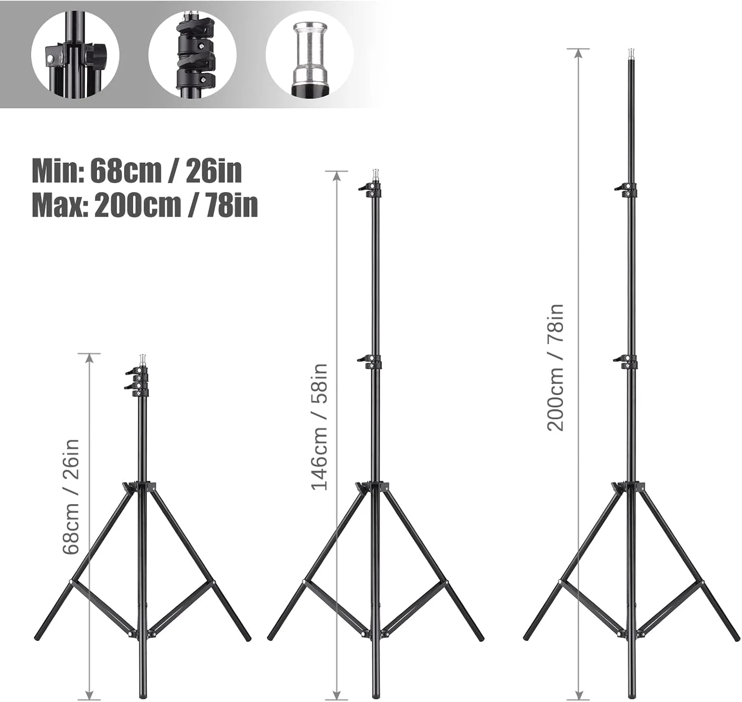 کیت نورپردازی عکاسی OUNA، کیت سافت باکس استودیویی عکاسی با سافت باکس 50x70 سانتی متر * 1 + پایه سه پایه فلزی 2 متری * 1 برای پخش زنده، پرتره، عکس محصول و فیلم