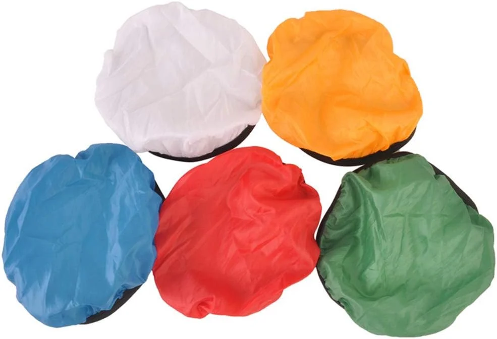 OUNA دیفیوزر، 5 عدد پارچه سایه روشن عکاسی، روکش دیفیوزر نرم آبی/قرمز/سبز/سفید/زرد برای پوشش سایه روشن نور استودیویی 45°/55°