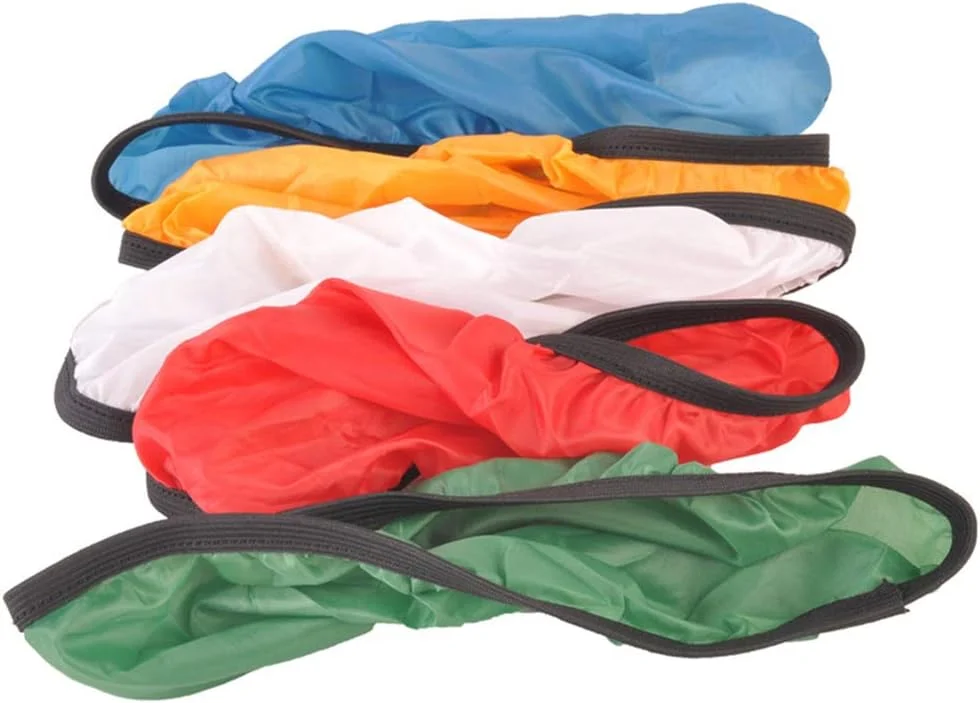 OUNA دیفیوزر، 5 عدد پارچه سایه روشن عکاسی، روکش دیفیوزر نرم آبی/قرمز/سبز/سفید/زرد برای پوشش سایه روشن نور استودیویی 45°/55°