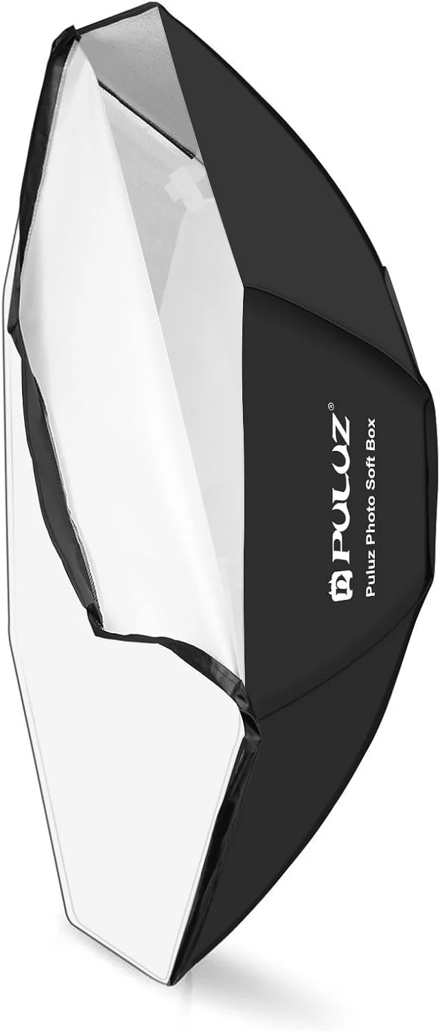 سافت باکس هشت ضلعی برای اسپیدلایت 95 سانتی متر، نصب سریع، مانت بوئنز فشرده برای عکاسی پرتره یا محصول، پخش کننده نور عکاسی مناسب برای اسپیدلایت کانن نیکون سونی، فلاش استودیویی (مشکی)