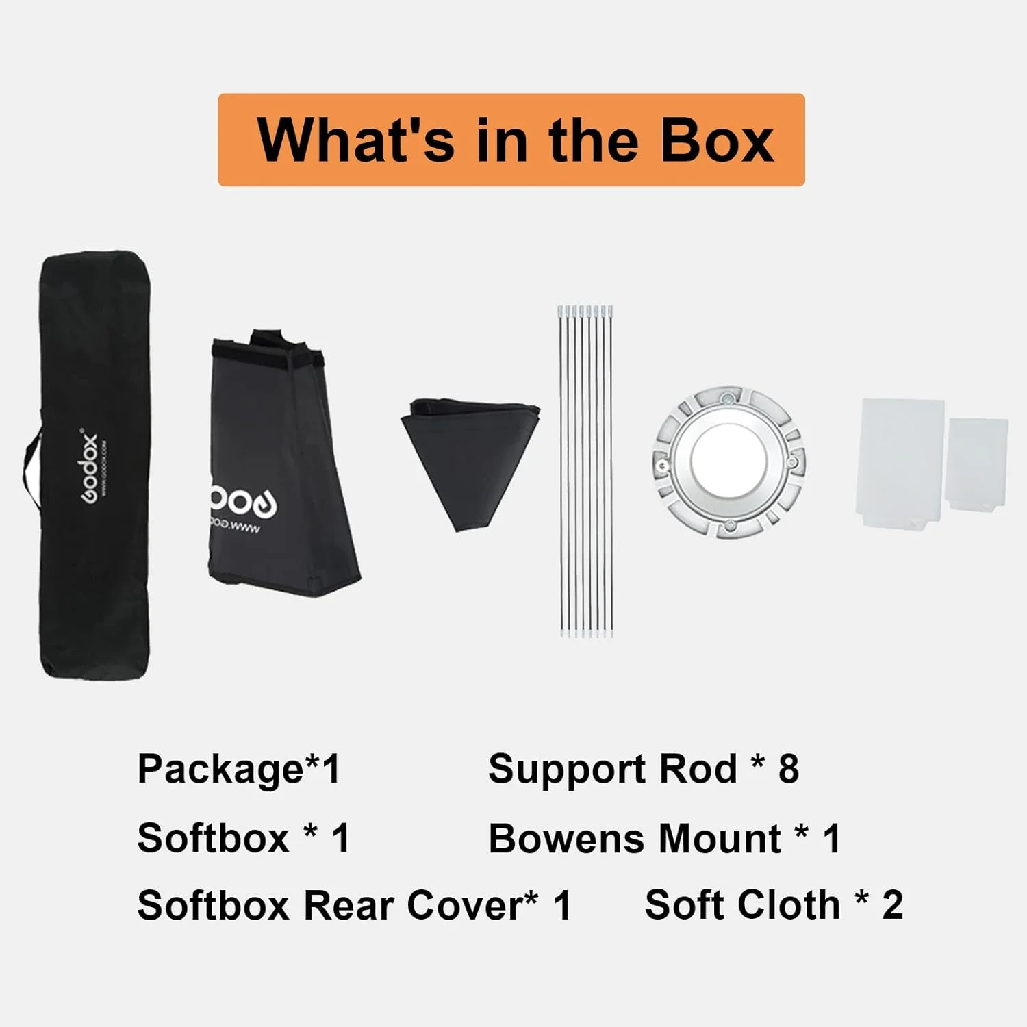 سافت باکس هشت ضلعی گودکس 47 اینچ 120 سانتی متر با مانت بوئنز برای نورپردازی استودیویی مونو لایت