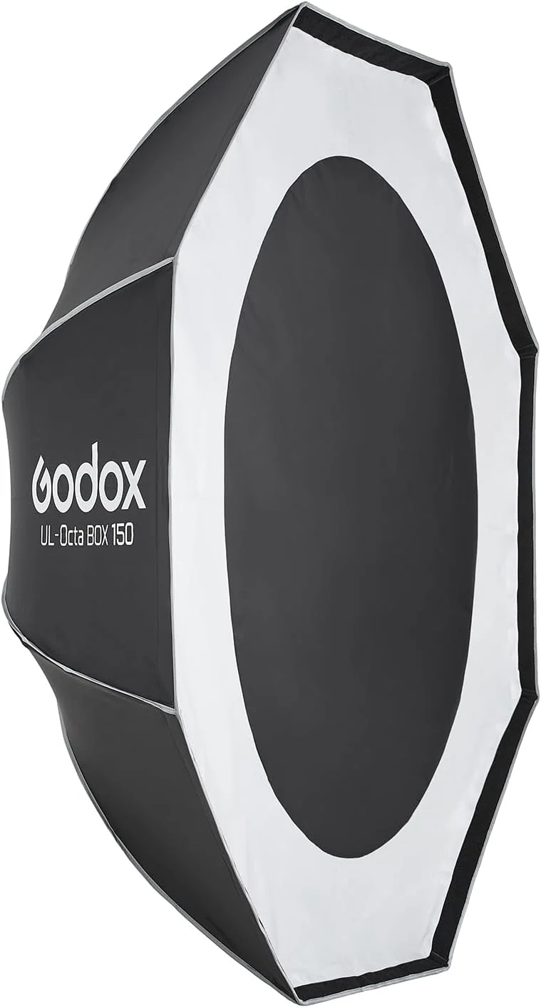 سافت باکس هشت ضلعی 150 سانتی متری گودکس UL Box با قابلیت رهاسازی سریع، به همراه گرید و مانت بوون برای عکاسی و استودیو
