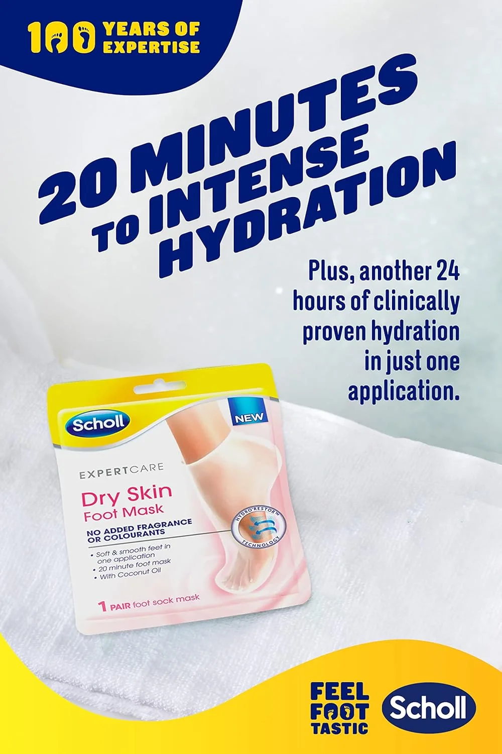 ماسک پای پوست خشک ExpertCare شول - ماسک مغذی پا با روغن نارگیل، اوره و شی باتر - 24 ساعت آبرسانی برای پوست خشک پا - 6 جفت جوراب ماسک پا، سایز واحد ماسک پای پوست خشک ExpertCare شول - ماسک مغذی پا با روغن نارگیل، اوره و شی باتر - 24 ساعت آبرسانی برای پوست خشک پا - 6 جفت جوراب ماسک پا، سایز واحد