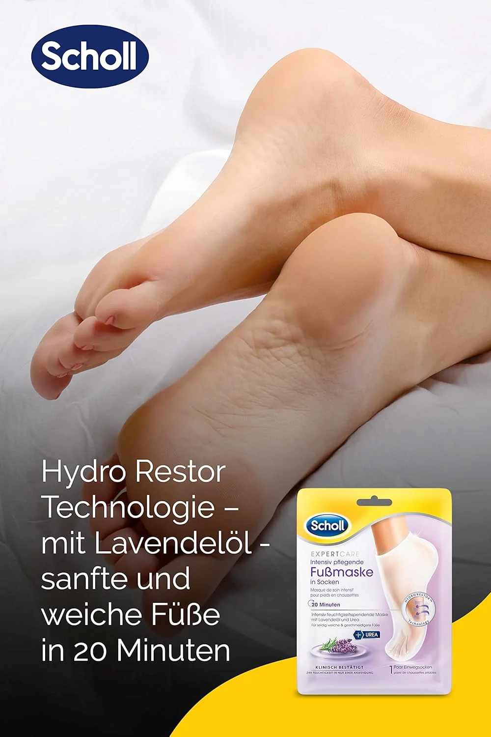 ماسک پا مغذی و ترمیم کننده قوی اسکول Expertcare حاوی روغن اسطوخودوس - مراقبت مرطوب کننده - 1 جفت جوراب یکبار مصرف
