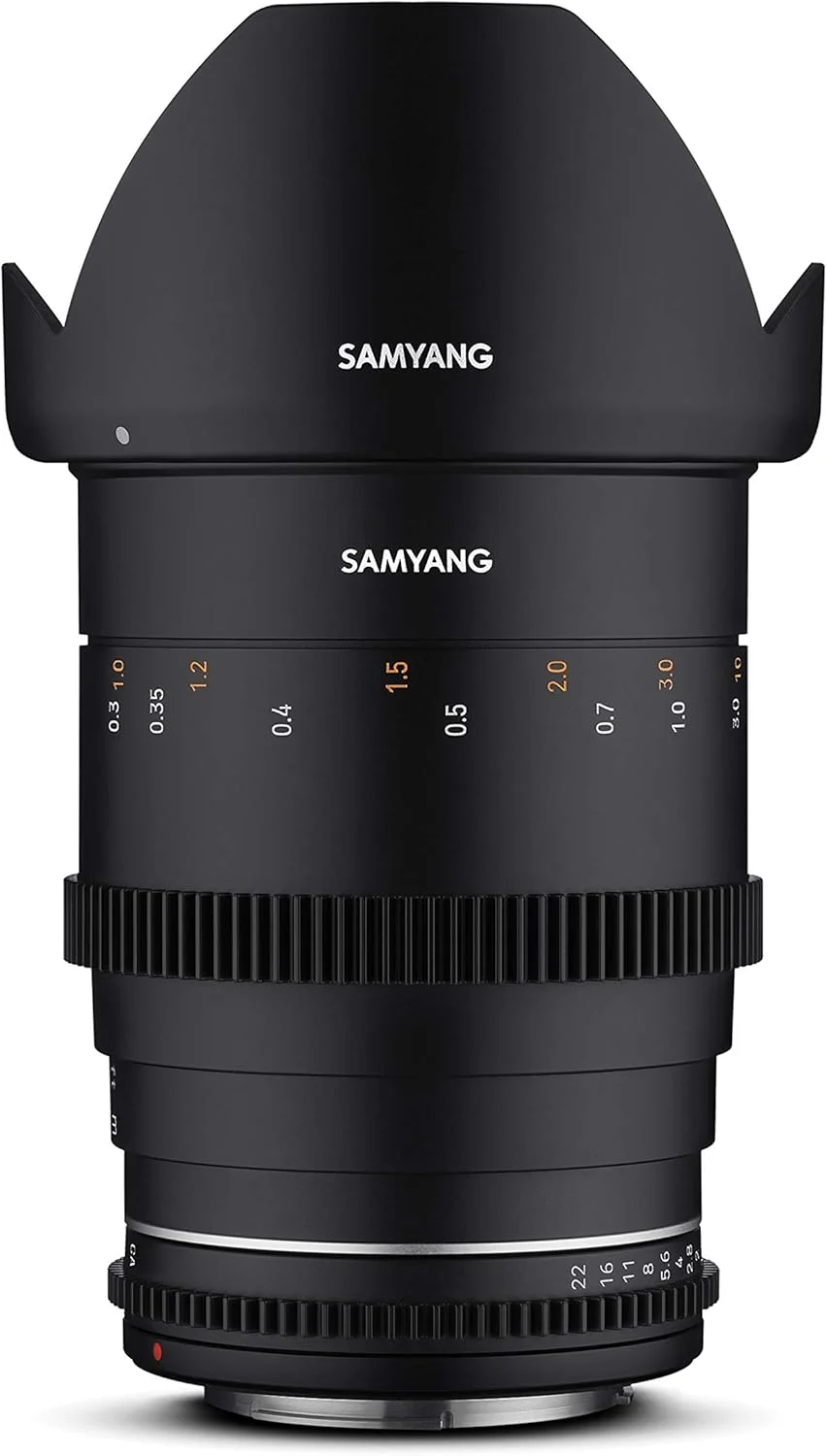 لنز سینمایی و ویدیویی زاویه باز سام یانگ MF 35mm T1.5 VDSLR MK2 Nikon F - نور بالا T1.5 برای مانت Nikon F، فاصله کانونی ثابت 35 میلی متر، چرخ دنده های فالو فوکوس، فرمت کامل و APS-C، رزولوشن 8K