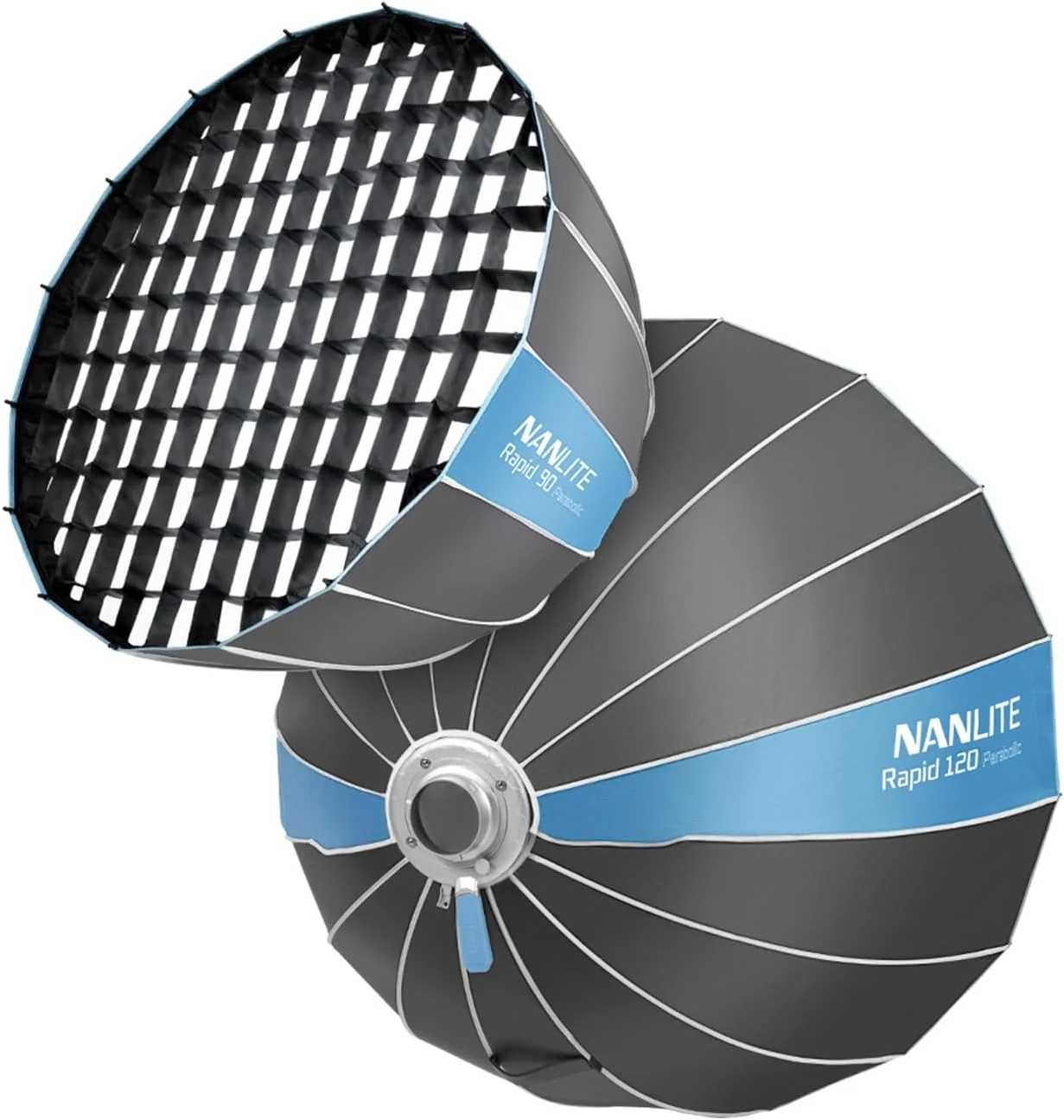 نانلایت SB-RP120 سافت باکس دهان عمیق 120 سانتی‌متری با رهاسازی سریع - دارای قفل سریع ثبت شده نانلایت، نور ملایم با بازدهی بالا، سازگار با اتصالات سرنیزه بوئنز