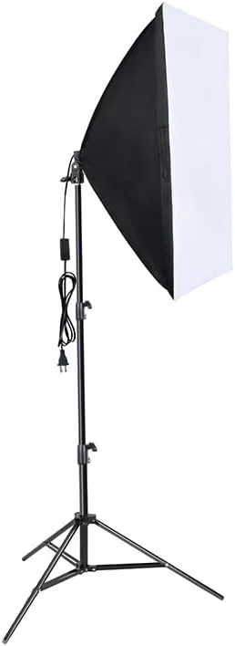 کیت نورپردازی سافت باکس MOTIM، تجهیزات حرفه ای استودیوی عکس با سافت باکس 2x50x70CM و پایه قابل تنظیم 2 متری (لامپ شامل نمی شود)