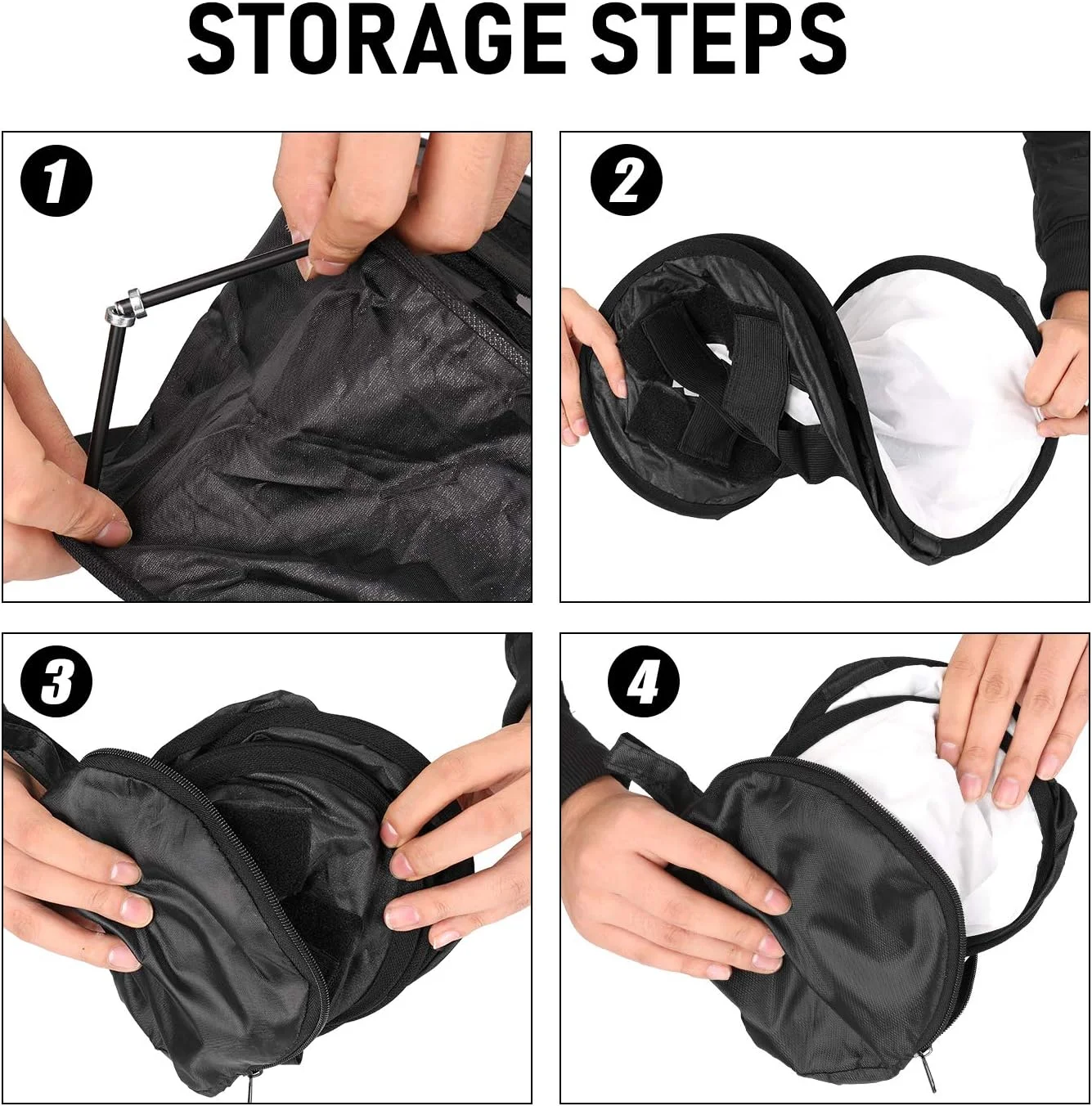 جعبه نور تاشو قابل حمل چند منظوره 410 میلی متری با طراحی تاشو آسان و فیلتر نرم برای فلاش اسپیدلایت