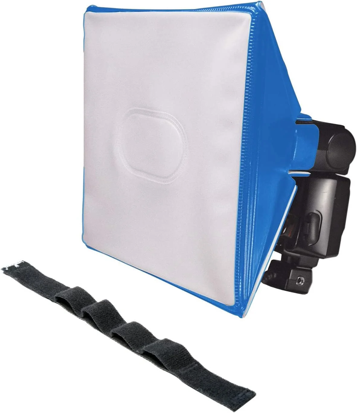 مجموعه سافت باکس III LumiQuest با بند UltraStrap - پخش کننده نور فلاش، سافت باکس نور، منبع نور را بزرگتر می کند - ایده آل برای مطبوعات و سایر صحنه های با حرکت سریع (آبی نئون)