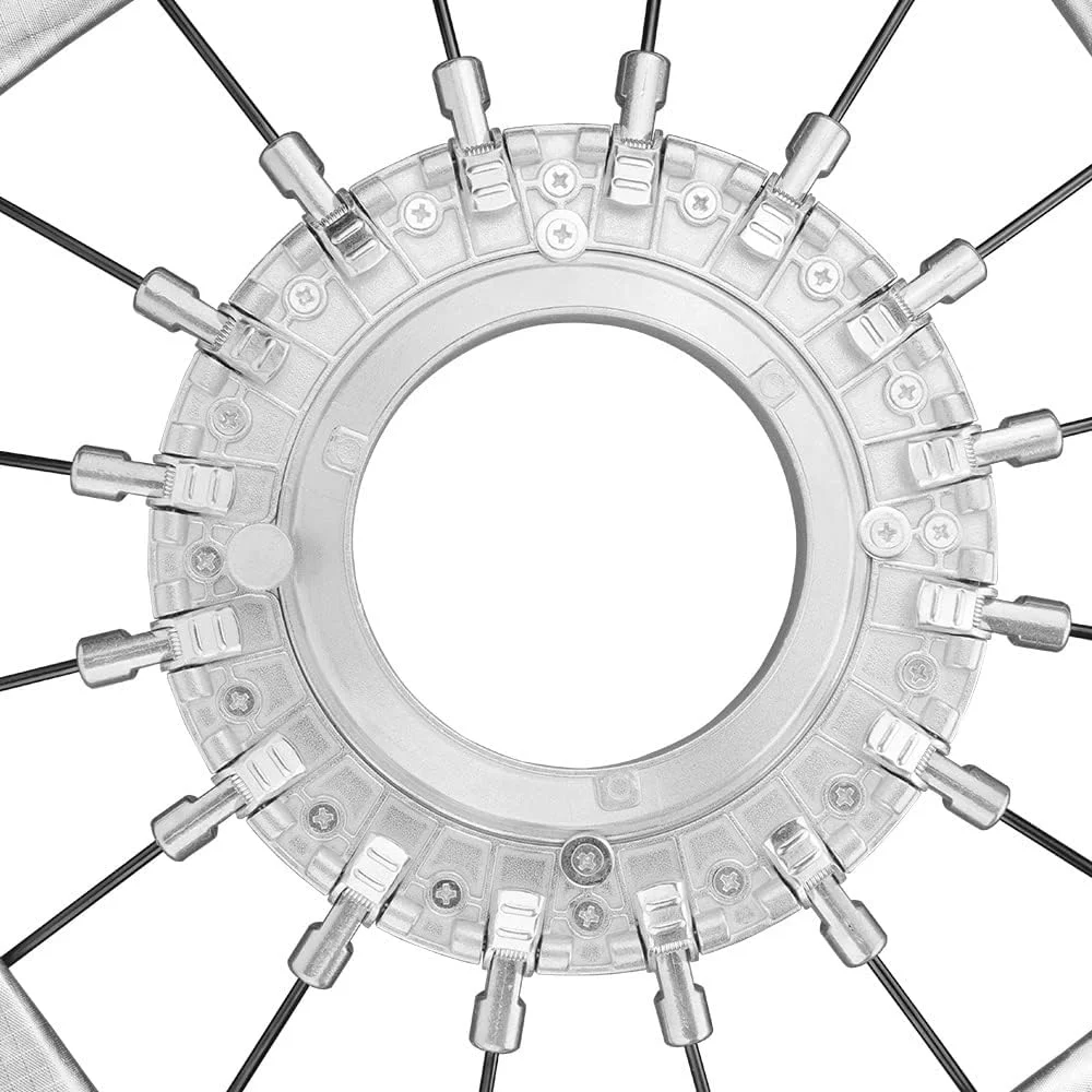 نرم باکس چتری سهمی عمیق تاشو با نصب سریع LED-Φ90cm به همراه گرید و کیف حمل، قطر 90 سانتی متر (35 اینچ) مناسب برای نورهای LED با مانت بوئنز مانند Aputure 120D و 120D II، ایده آل برای عکاسی پرتره