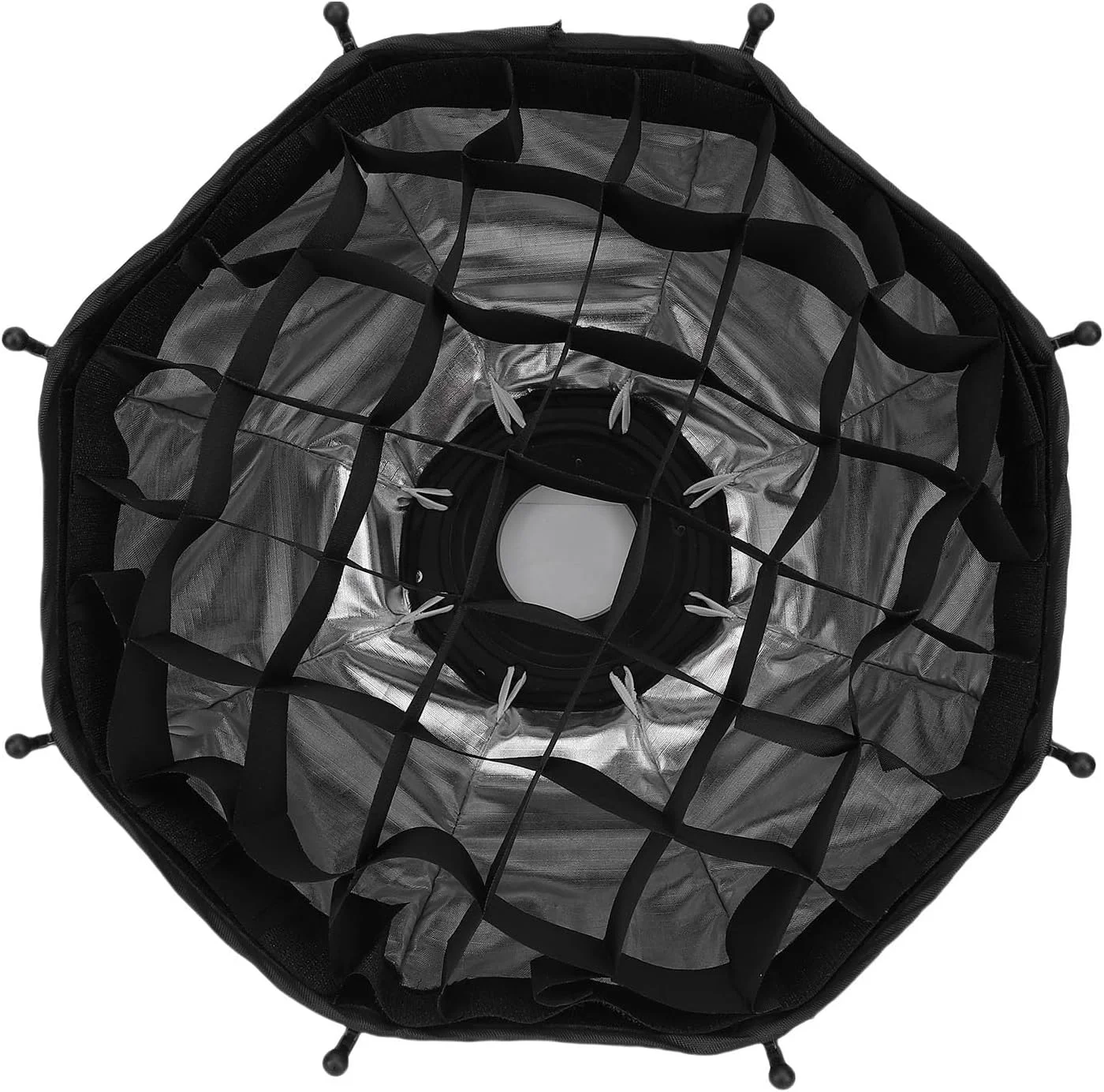 سافت باکس هشت ضلعی کوچک 29 سانتی متری، سافت باکس با نصب سریع بوئنز به همراه شبکه لانه زنبوری و کیف مخصوص نصب بوئنز