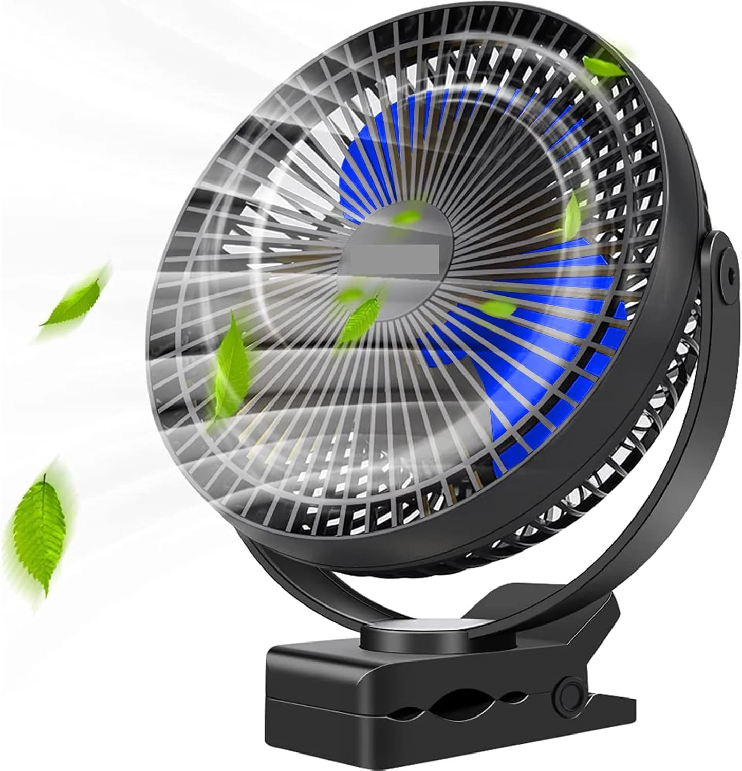 پنکه کالسکه Labymos، پنکه گیره ای قابل حمل 5000 میلی آمپر ساعتی، پنکه خنک کننده شخصی 8 اینچی (تا 24 ساعت استفاده)، پنکه رومیزی با باتری، پنکه سریع 4 سرعته برای فضای باز، پنکه USB برای اتاق خواب، دفتر، کمپینگ