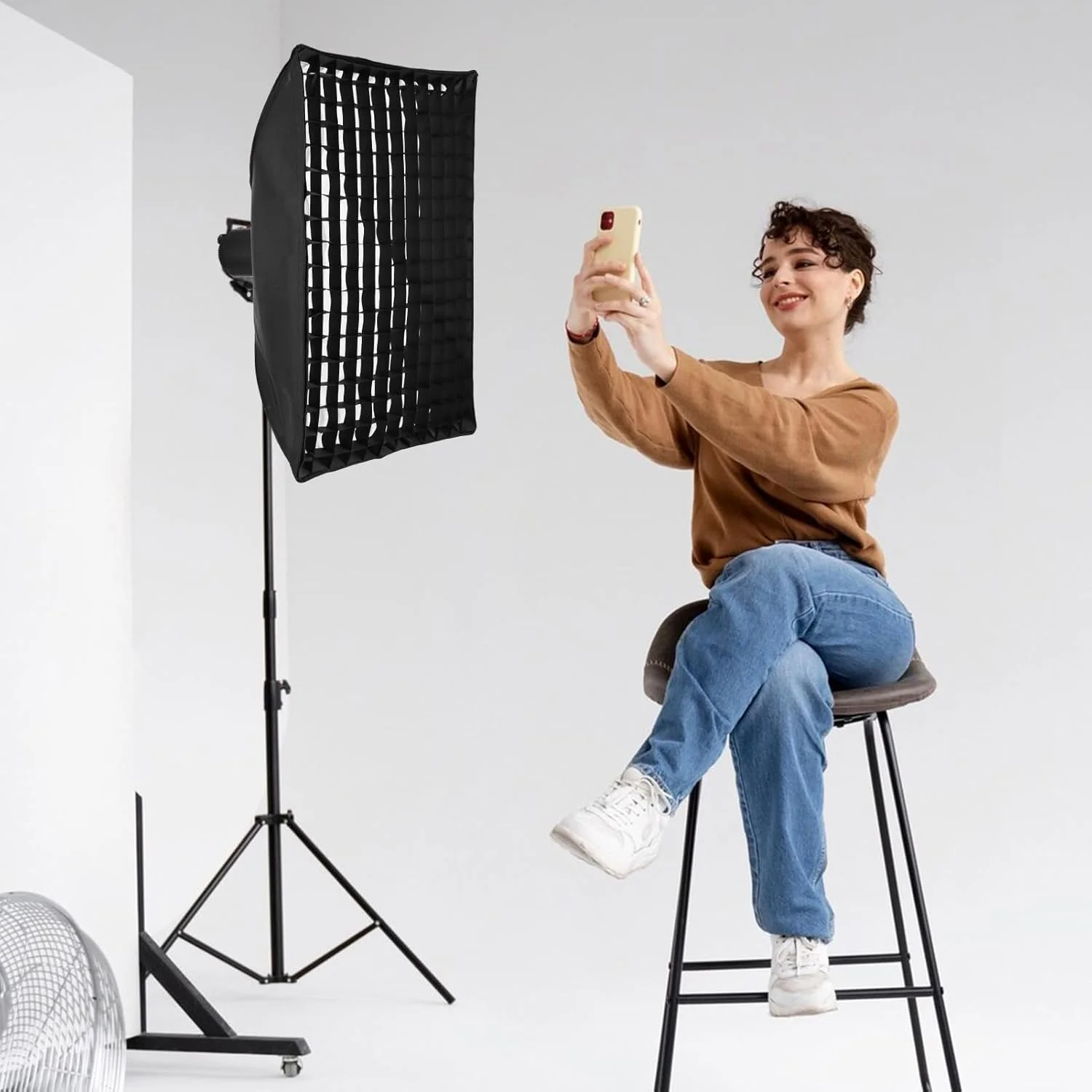 لابیموس سافت باکس مستطیلی 60 * 90 سانتی متر با نصب بوئنز، پارچه نرم و کیف نگهداری، مناسب برای نورپردازی استودیویی عکاسی محصول و پخش زنده