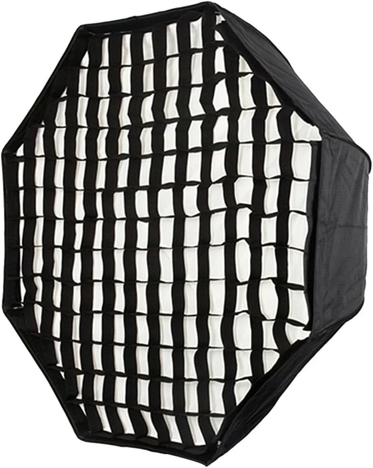 لابیموس سافت باکس چتری هشت ضلعی تاشو قابل حمل 120 سانتی متری 48 اینچی با گرید لانه زنبوری برای نورپردازی فلاش استودیویی عکاسی