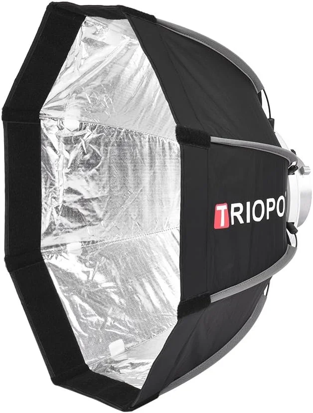 لایت باکس هشت ضلعی تاشو Labymos با قطر 55 سانتی متر به همراه پارچه نرم کننده و کیف حمل، مانت بوونز مناسب برای فلاش استودیویی