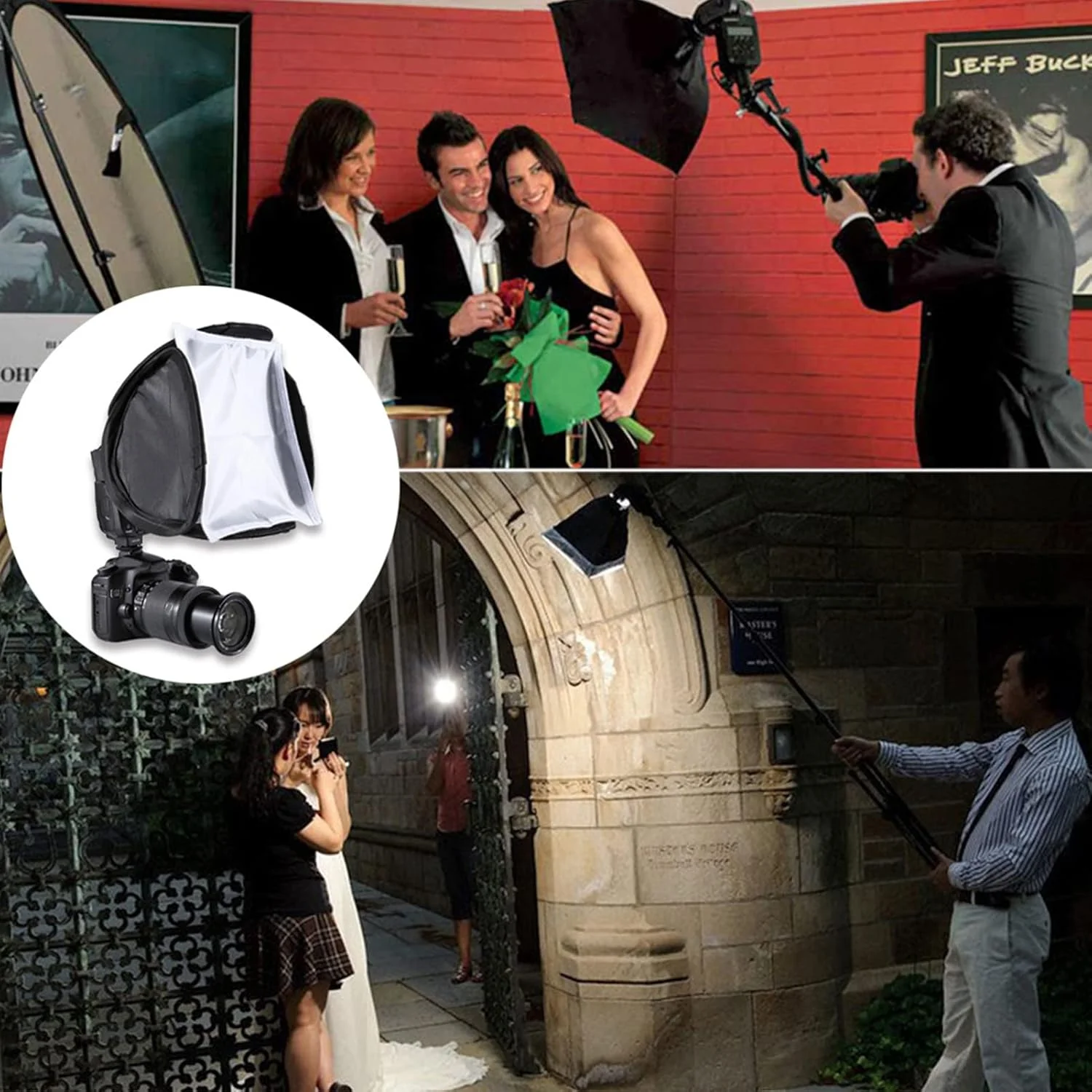 نرم کننده نور فلاش دوربین عکاسی تاشو قابل حمل مناسب برای 430EX 580EX 600EX SB800 SB600 SB700 SB900