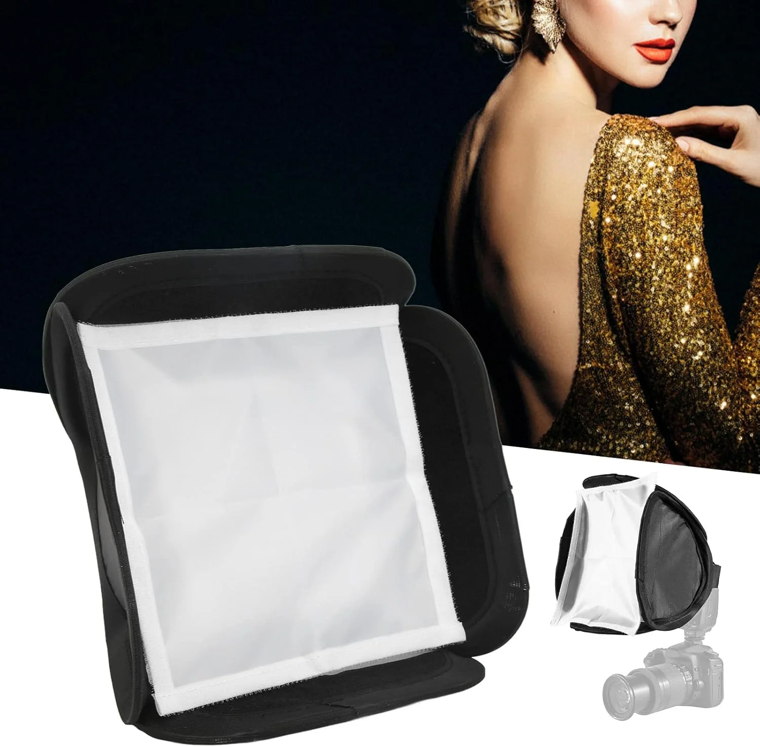 نرم کننده نور فلاش دوربین عکاسی تاشو قابل حمل مناسب برای 430EX 580EX 600EX SB800 SB600 SB700 SB900