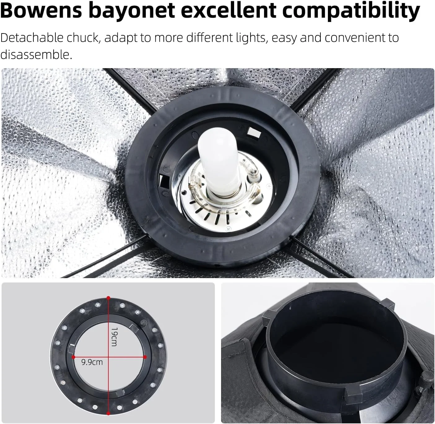 سافت باکس مستطیلی 60 در 90 سانتی متر، دیفیوزر دوبل، نصب سریع و آسان، سازگار با فلاش های دارای مانت بوئنز، نور ثابت، مناسب برای پرتره، محصولات، غذا،