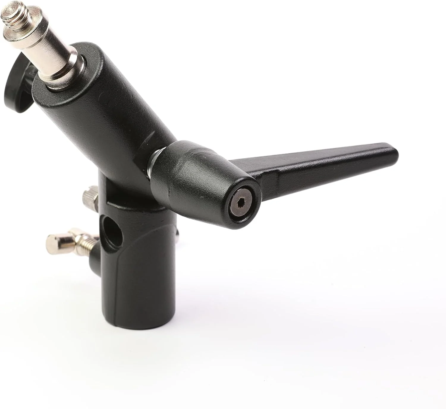 آداپتور پایه نور چند زاویه 180 درجه قابل تنظیم Kamerar با پایه پنل LED، پیچ رزوه ای 1/4 اینچ و 3/8 اینچ روی استود ⅝ اینچ، دکمه تنظیم زاویه