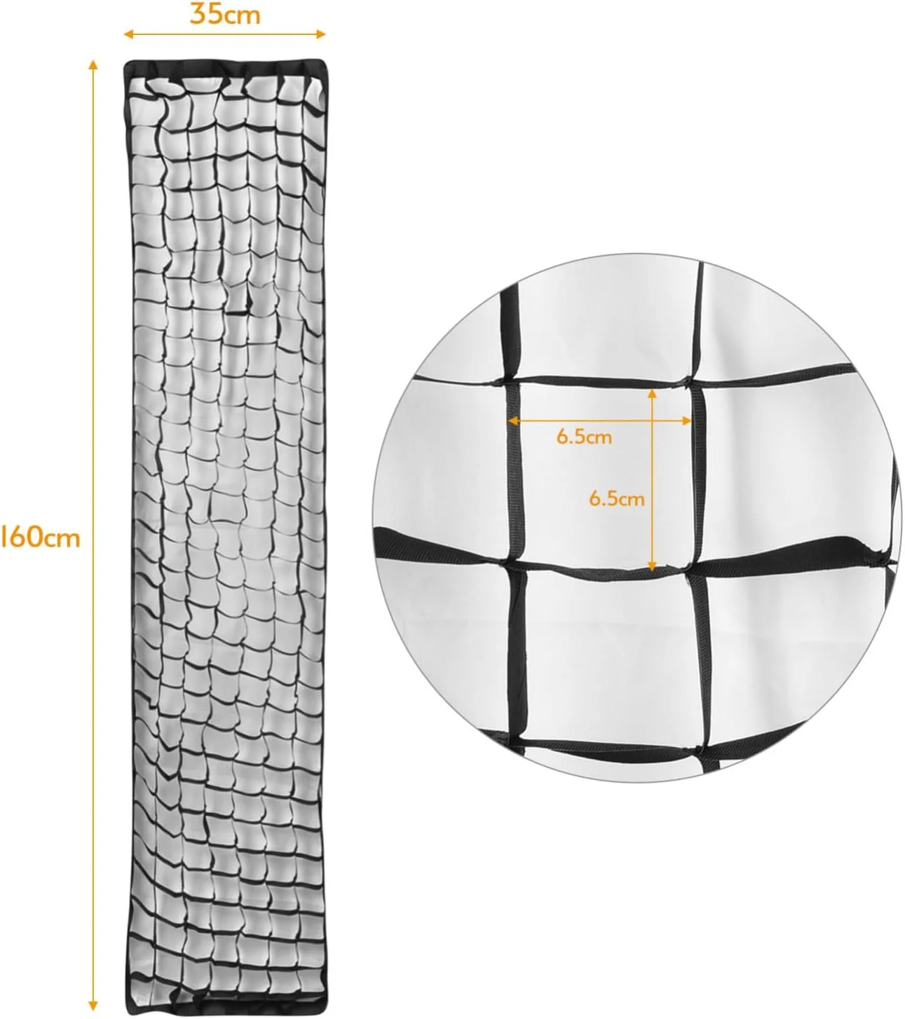 شبکه لانه زنبوری سافت باکس نواری عکاسی Joleritc 35 * 160 سانتی متر / 14 * 63 اینچ، بازتابنده سافت باکس، لوازم جانبی عکاسی پرتره