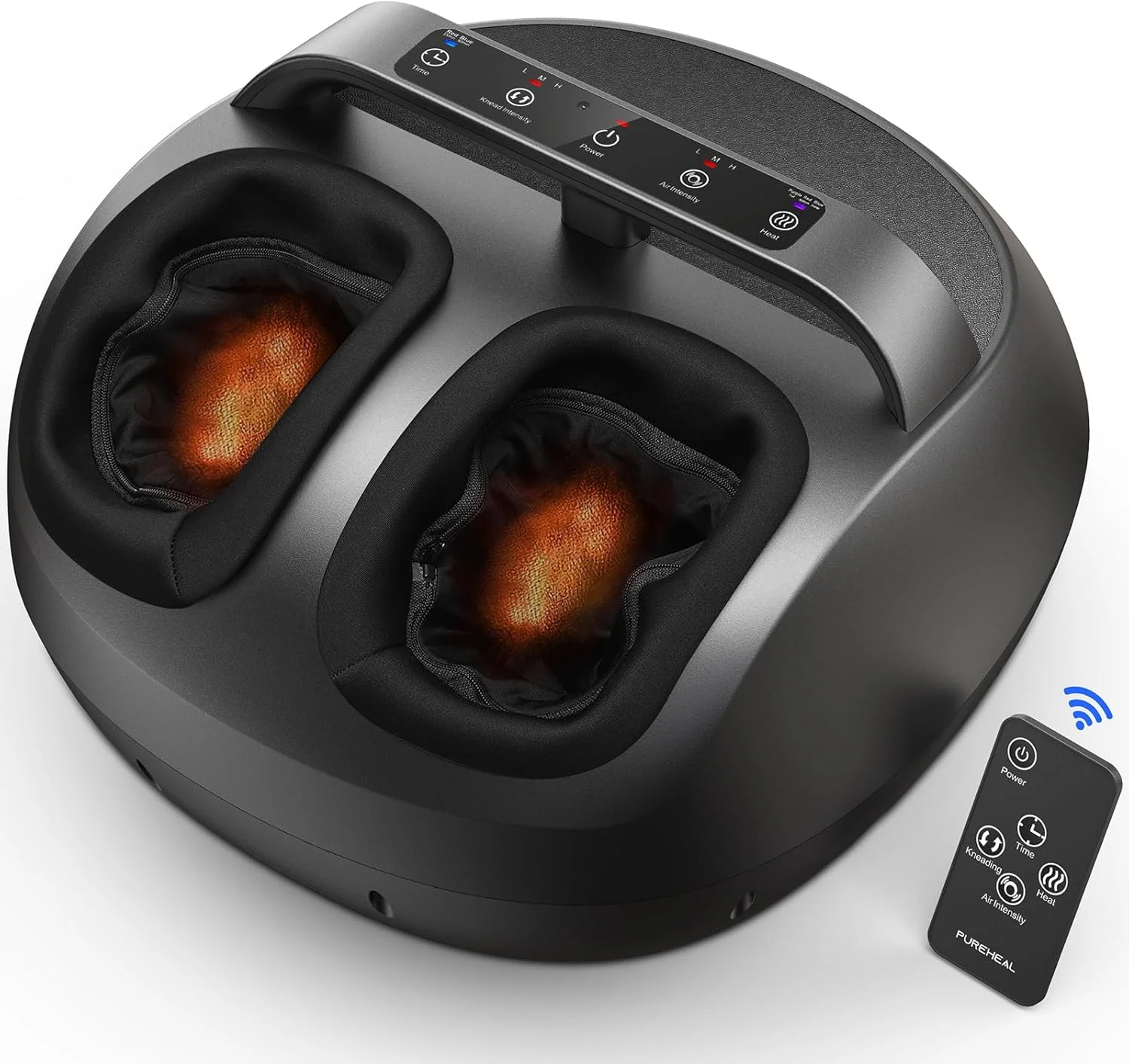 دستگاه ماساژور پا ارتقا یافته با گرما و ریموت کنترل، طراحی دسته دار، تسکین دهنده عضلات خسته و پلانتار فاسیایتیس، مناسب برای سایز پا تا 46