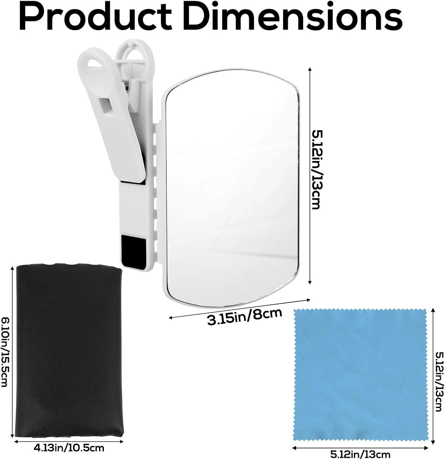 بازتابنده دوربین تلفن، گیره بازتاب آینه دوربین گوشی هوشمند قابل تنظیم 110 درجه با جعبه نگهداری و پارچه تمیز کننده برای همه دوربین های تلفن همراه