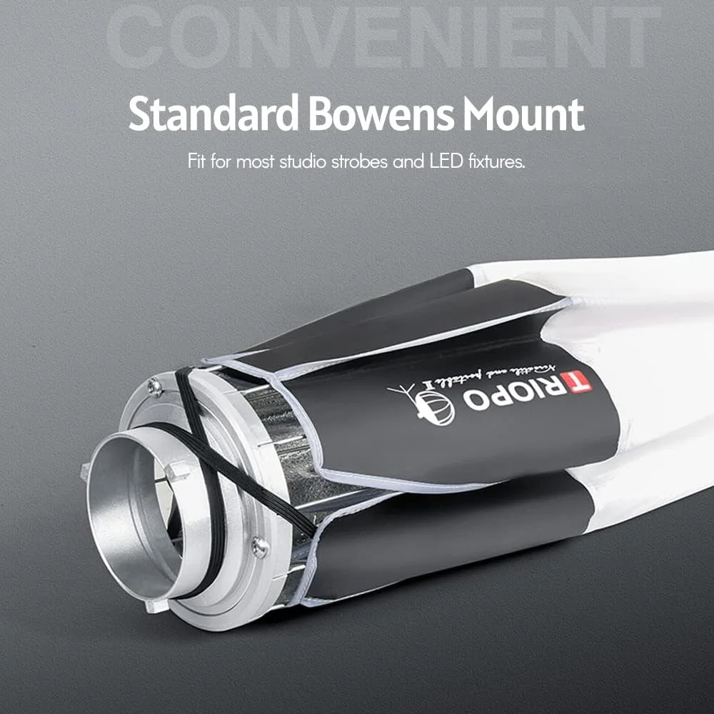 نرم باکس فانوسی تاشو کروی Irovami KQ65 با قطر 65 سانتی‌متر، نصب سریع و مانت بوئنز، مناسب نورپردازی استودیویی عکاسی و فیلمبرداری