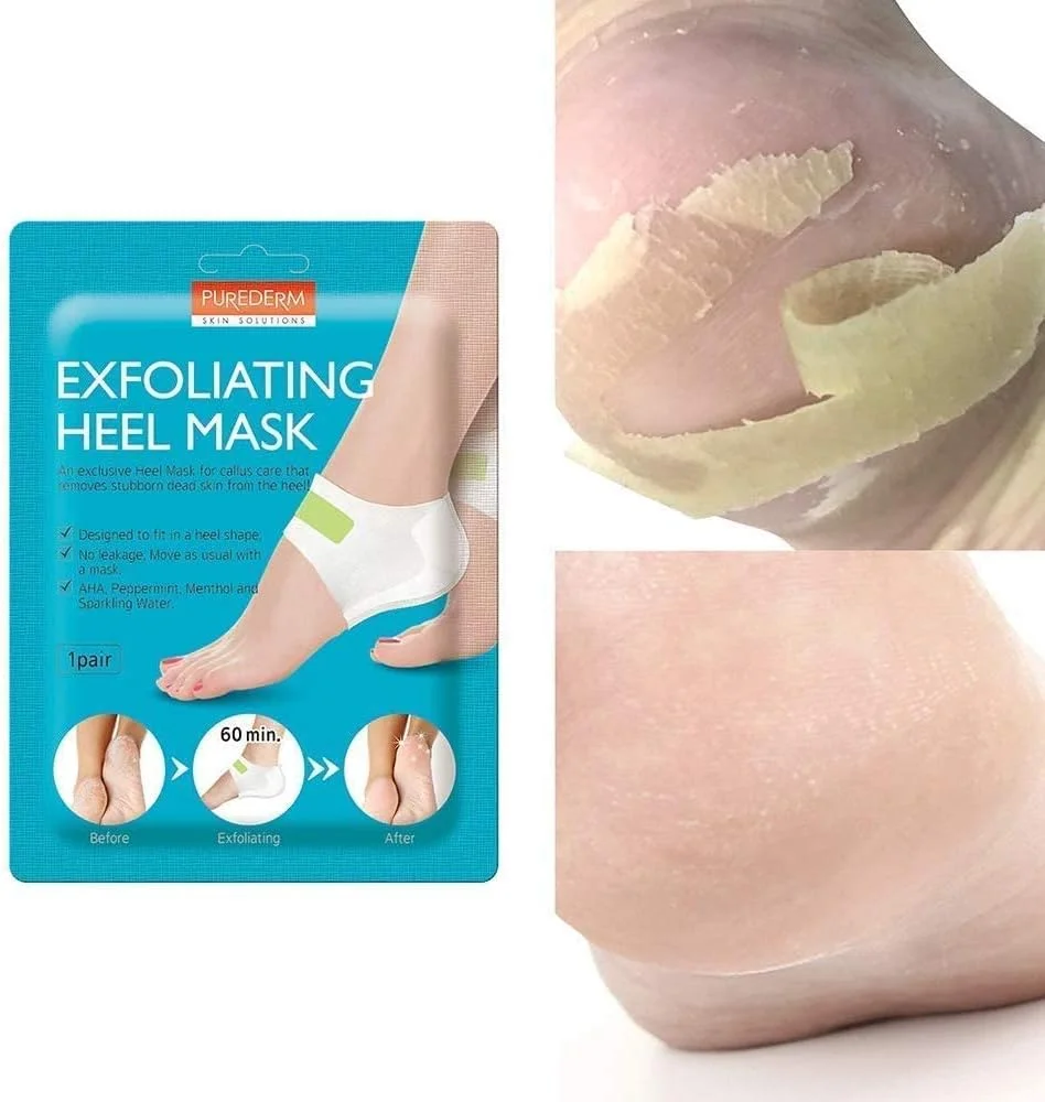 ماسک لایه بردار پاشنه پا PUREDERM، ماسک لایه بردار پا، ماسک پا، لایه برداری پا، از بین بردن پوست مرده، اسپا پا، مراقبت از پا، 5 جفت ماسک لایه بردار پاشنه پا PUREDERM، ماسک لایه بردار پا، ماسک پا، لایه برداری پا، از بین بردن پوست مرده، اسپا پا، مراقبت از پا، 5 جفت