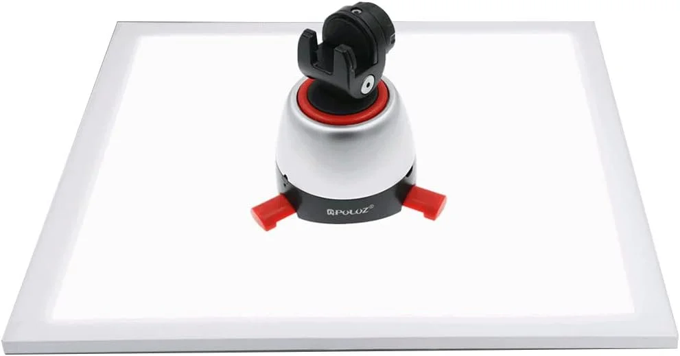 نور زیرین سافت باکس بدون سایه عکاسی LED ایرووامی 1200LM + سوئیچ - پنل لامپ قابل تنظیم جنس اکریلیک برای جعبه چادر عکس، نور کم نور بدون قطب (دوشاخه E U)