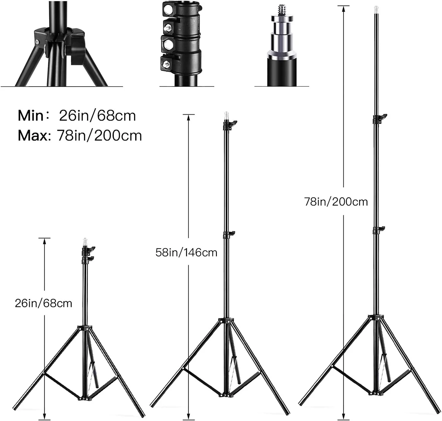 کیت نورپردازی استودیویی Irovami شامل سافت باکس با لامپ ال ای دی 105 وات * 2 + سافت باکس 50x70 سانتی متر * 2 + پایه نور 2 متری * 2 + کیف حمل * 1 مناسب برای عکس پرتره، محصول، و ویدیو