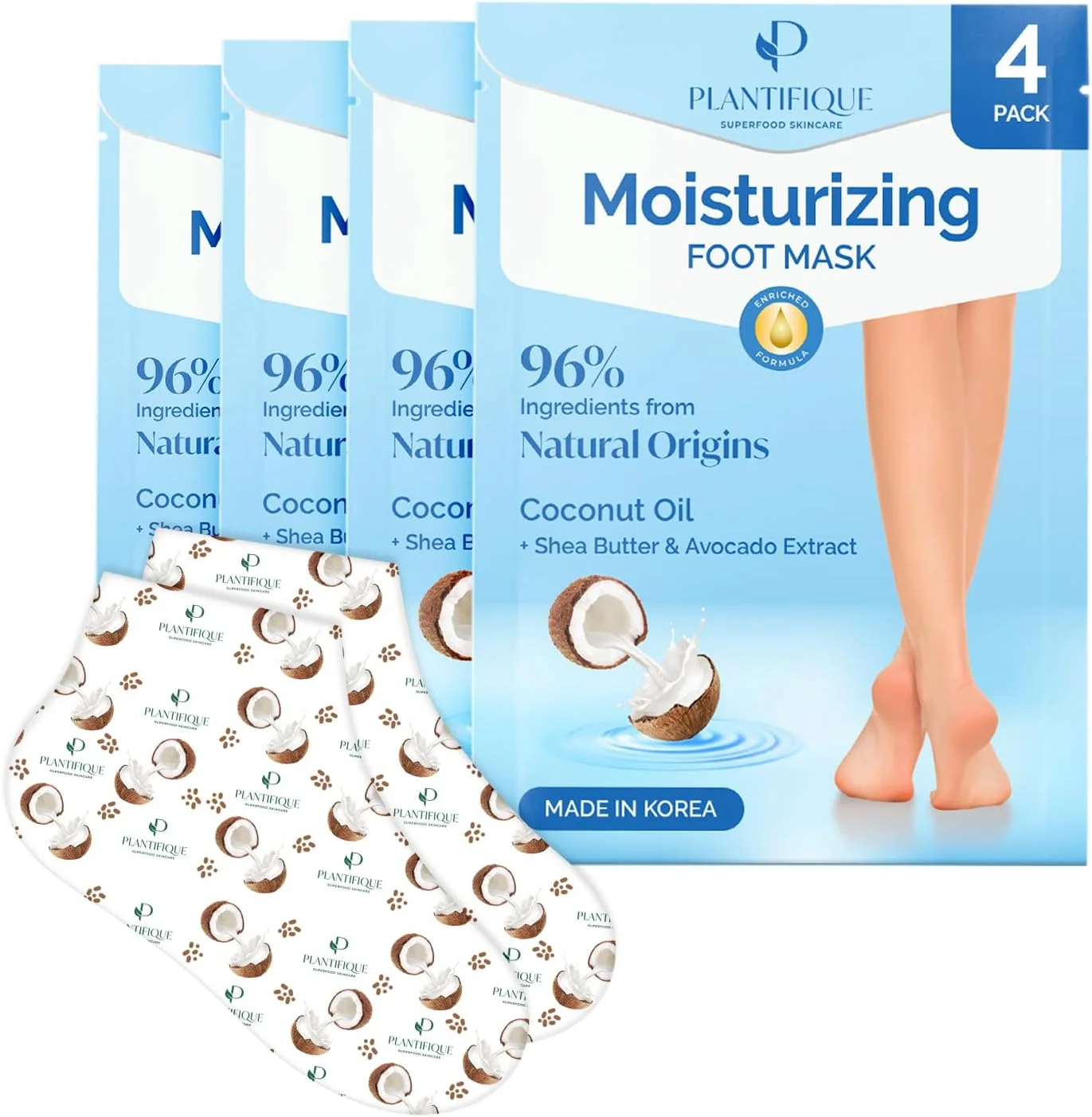 ماسک آبرسان پا پلنتیفیک برای پاهای خشک و ترک خورده - بدون لایه برداری - بسته 4 عددی جوراب آبرسان برای پاشنه های نرم - مرطوب کننده و ترمیم کننده شدید پوست خشک و زبر - اسپا پا - ماسک پاهای شاد ماسک آبرسان پا پلنتیفیک برای پاهای خشک و ترک خورده - بدون لایه برداری - بسته 4 عددی جوراب آبرسان برای پاشنه های نرم - مرطوب کننده و ترمیم کننده شدید پوست خشک و زبر - اسپا پا - ماسک پاهای شاد