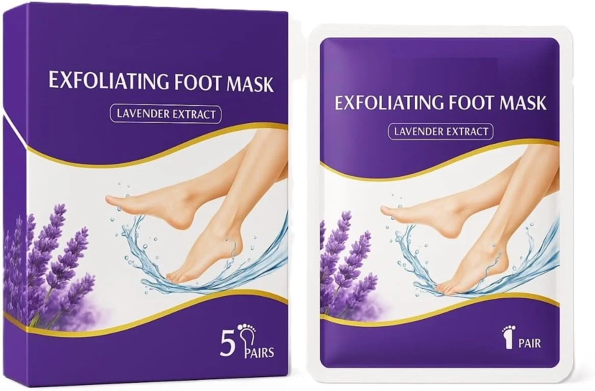 ماسک پا PRIMEBLYᵀᴹ - 5 جفت | غنی شده با اسطوخودوس و درخت چای | لایه بردار نرم کننده پا برای پاشنه های خشک، مراقبت از پوست زبر | مرطوب کننده عمیق ماسک پا PRIMEBLYᵀᴹ - 5 جفت | غنی شده با اسطوخودوس و درخت چای | لایه بردار نرم کننده پا برای پاشنه های خشک، مراقبت از پوست زبر | مرطوب کننده عمیق