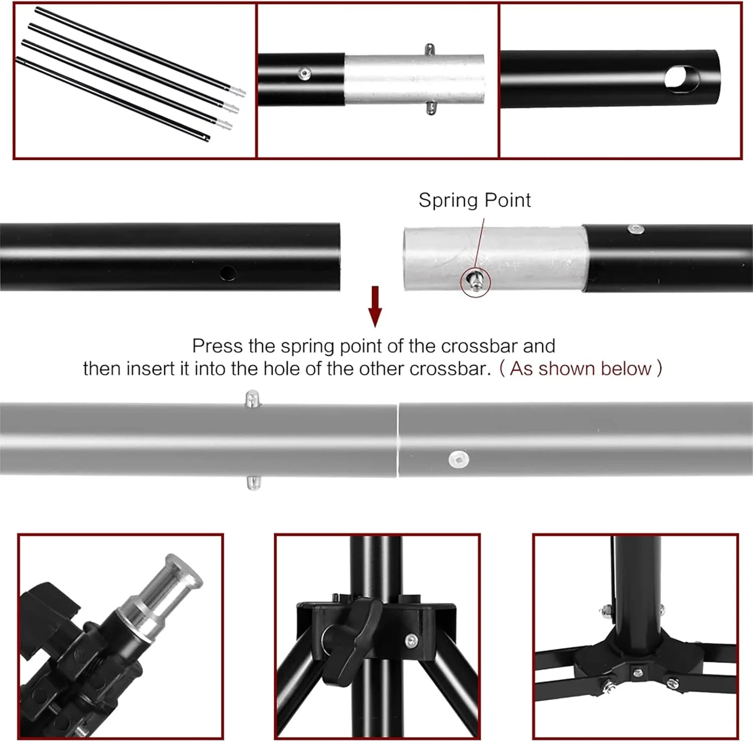 کیت نورپردازی استودیویی Irovami شامل لامپ های LED 45 واتی، سافت باکس 50x70 سانتی متری، چتر عکاسی سفید 33 اینچی، سرپیچ لامپ E27، پایه های نور 2 متری، 3 عدد پس زمینه