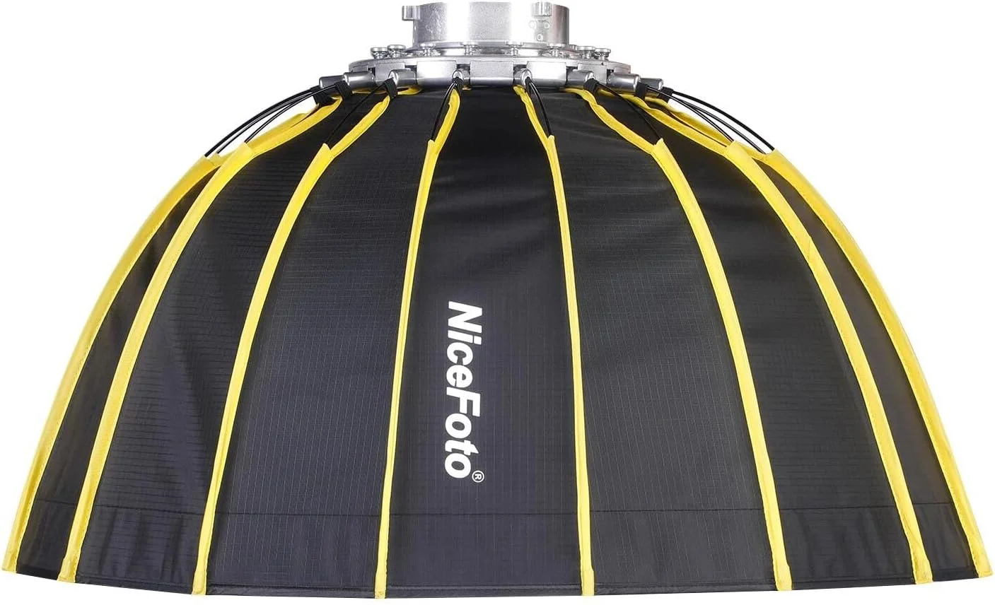 نرم باکس شش ضلعی قابل حمل 60 سانتی متری با نصب سریع Irovami به همراه پارچه نرم کننده، گرید استریپ و طراحی چتری با بازتابنده نقره ای، مناسب برای فلاش های استودیویی و نورپردازی عکاسی